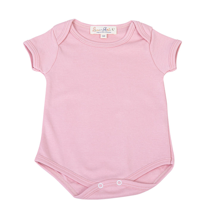 Luna & Arlo Basics Short Sleeve Bodysuit - Dusty Rose