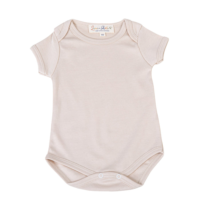 Luna & Arlo Basics Short Sleeve Bodysuit - Driftwood