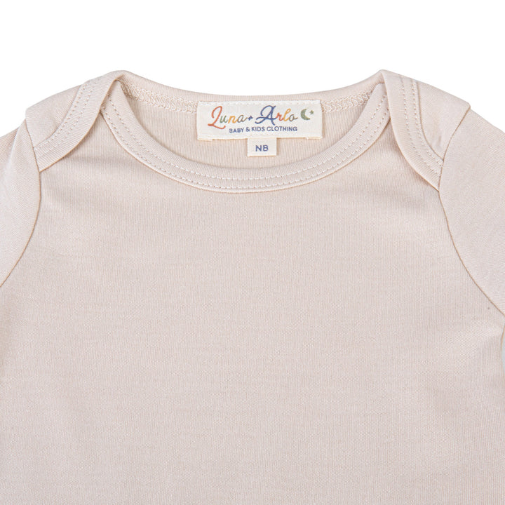 Luna & Arlo Basics Short Sleeve Bodysuit - Driftwood