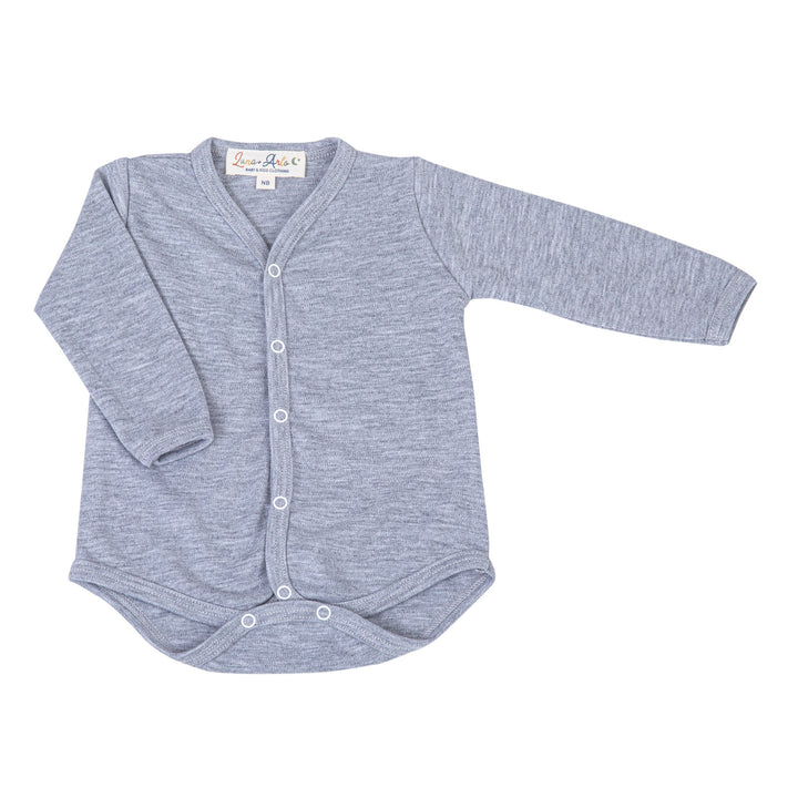 Luna & Arlo Basics Long Sleeve Bodysuit - Slate