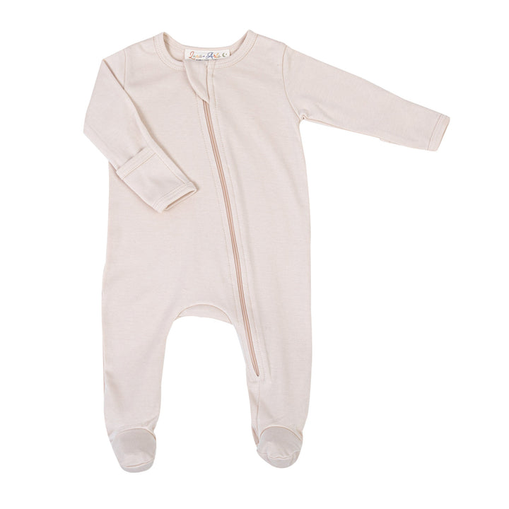 Luna & Arlo Basics Zip Footie - Driftwood