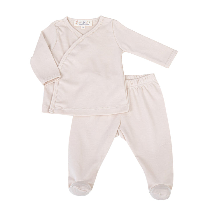 Luna & Arlo Basics X-Tee Footed Pant Set - Driftwood