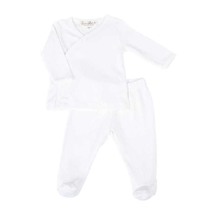 Luna & Arlo Basics X-Tee Footed Pant Set - Ivory