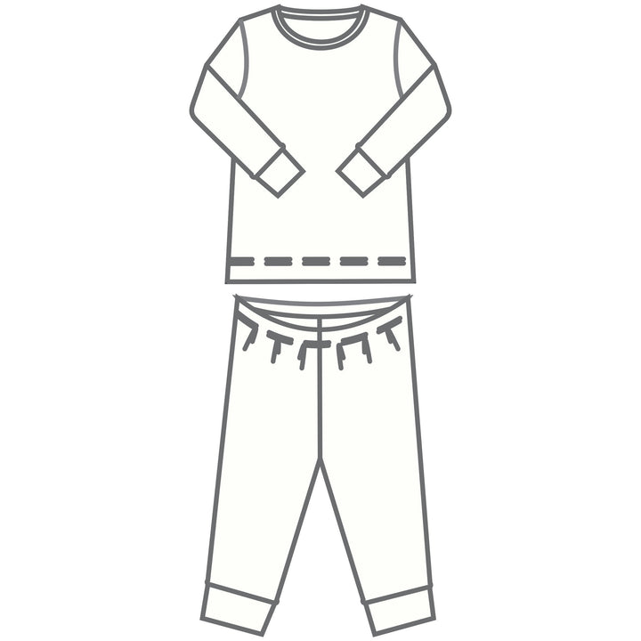 Luna & Arlo Basics Long Pajamas - Ivory