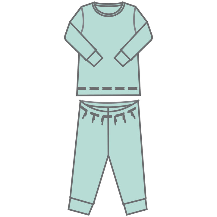 Luna & Arlo Basics Long Pajamas - Moss