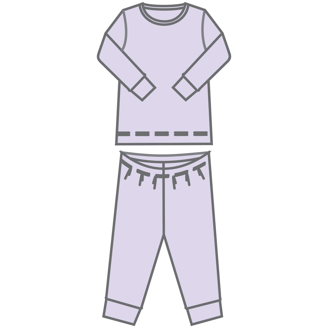 Luna & Arlo Basics Long Pajamas - Wisteria