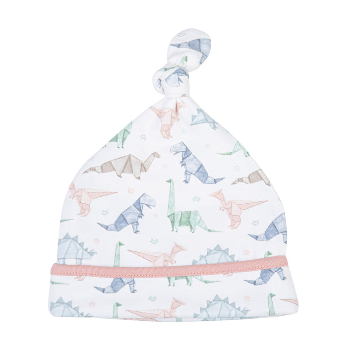 Origami Dinos Print Hat - Pink