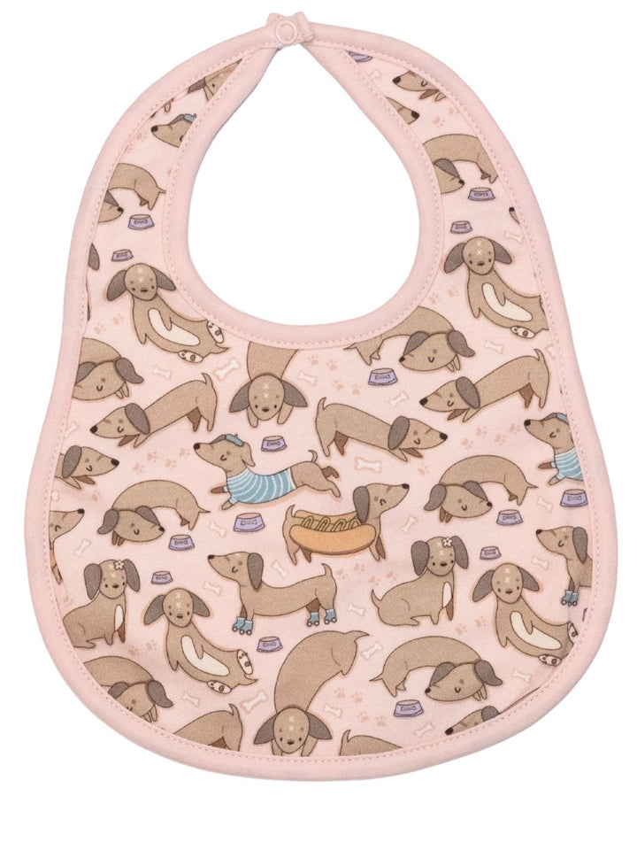 Dachshund Bib - Dusty Rose