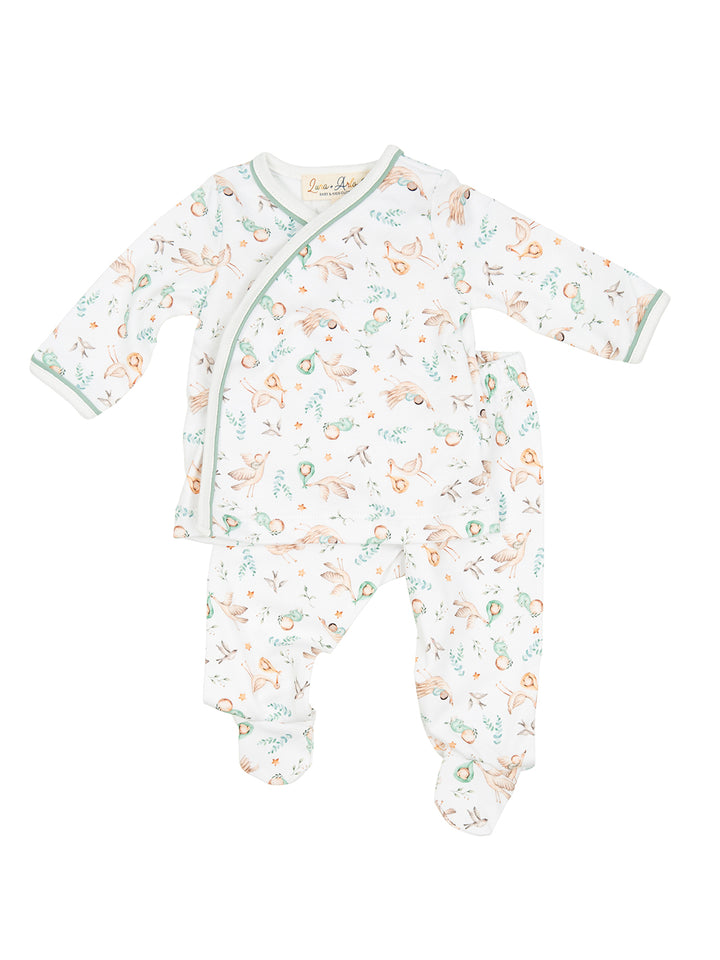 Cherished Arrivals Footed Pant Set - Sage