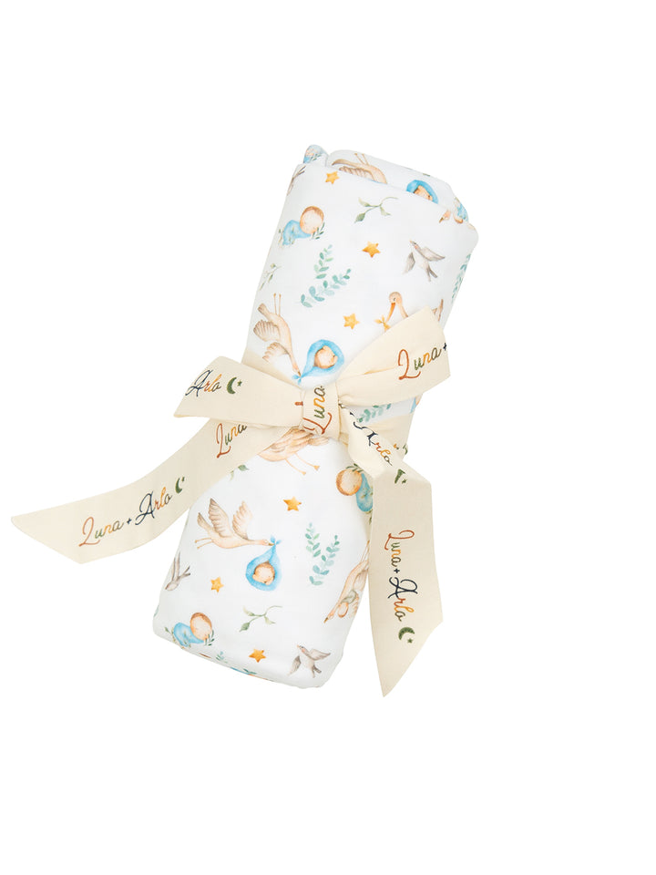 Cherished Arrivals Swaddle Blanket - Blue