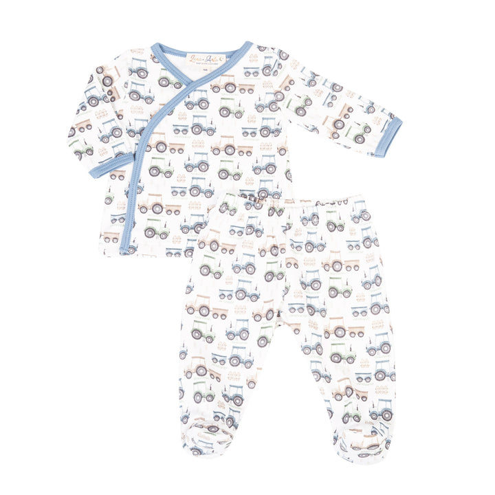 Tractor Tracks Kimono Footed Pant Set