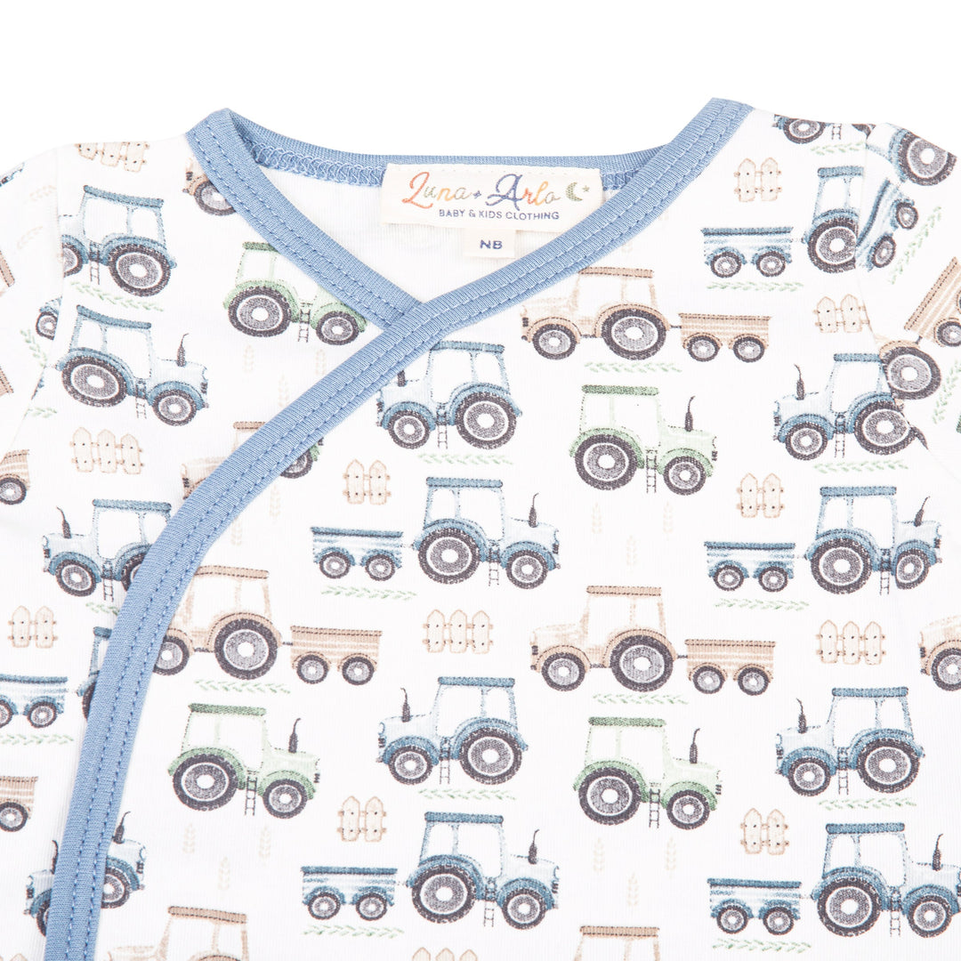 Tractor Tracks Kimono Footed Pant Set