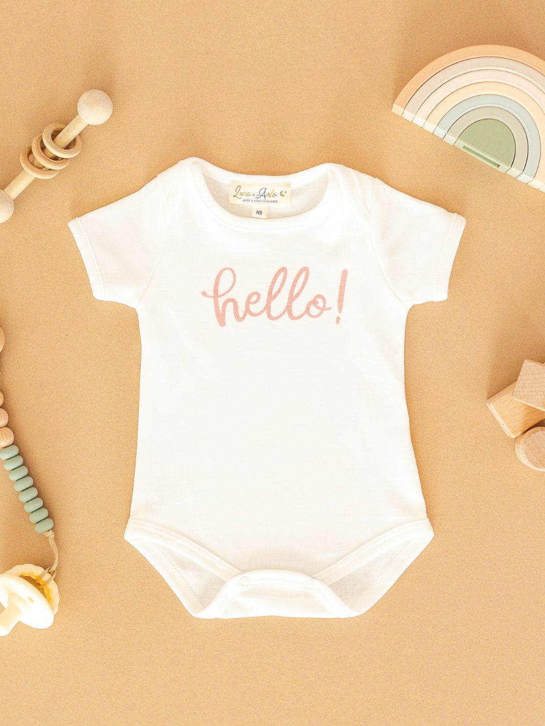 Hello! Bodysuit - Dusty Rose