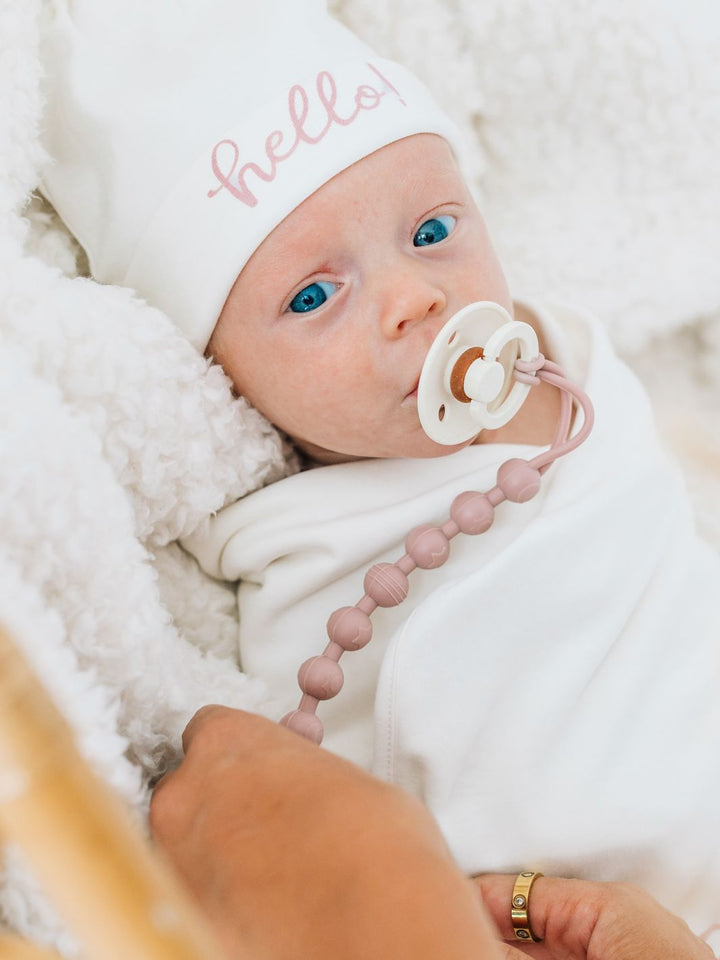 Hello! Knot Hat - Dusty Rose