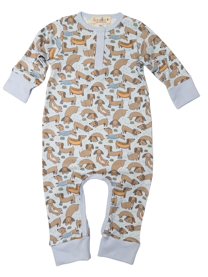 Dachshund Playsuit - Blue